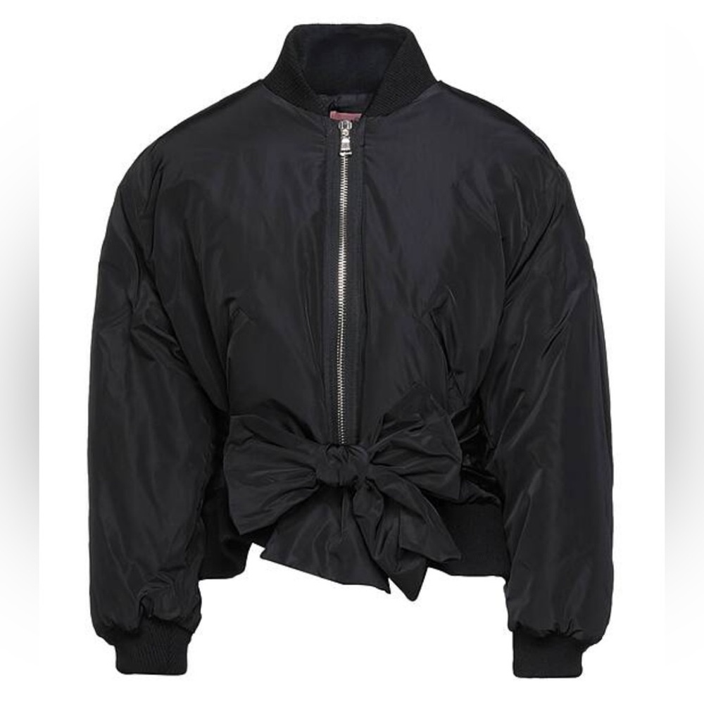 Rose A Pois Black Bomber tie waist jacket. Size 44 (10) New with tags